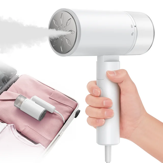 VAVSEA Steamer for Clothes, Portable Handheld Garment Steamer, 1200W Mini Foldable Fabric Steam Iron, 13s Fast Heat-up with 200ml Tank, for Travel and Home, White
