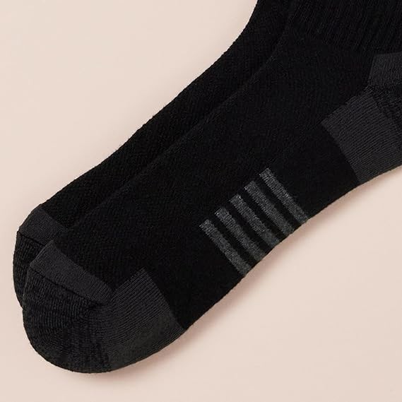 Amazon Essentials Men's Performance Cotton Cushioned Athletic Ankle Socks, 6 Pairs