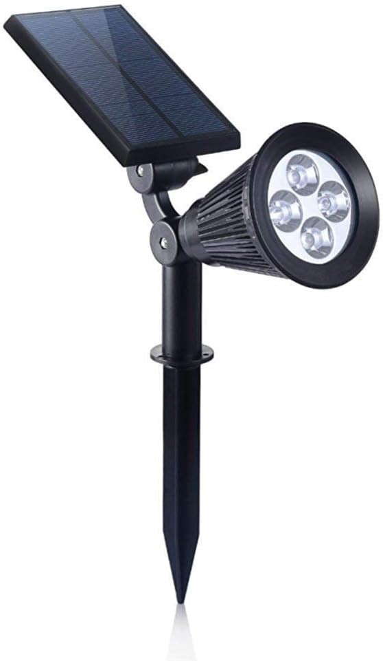 Solar Powered Spot Lights Ourdoor Waterproof Landscape Bright LED Spotlights Outside Security Lighting for Garden, Back Yard, Walkway, Driveway, Address, Accent Uplighting for Flag, Tree, Plant,Statue