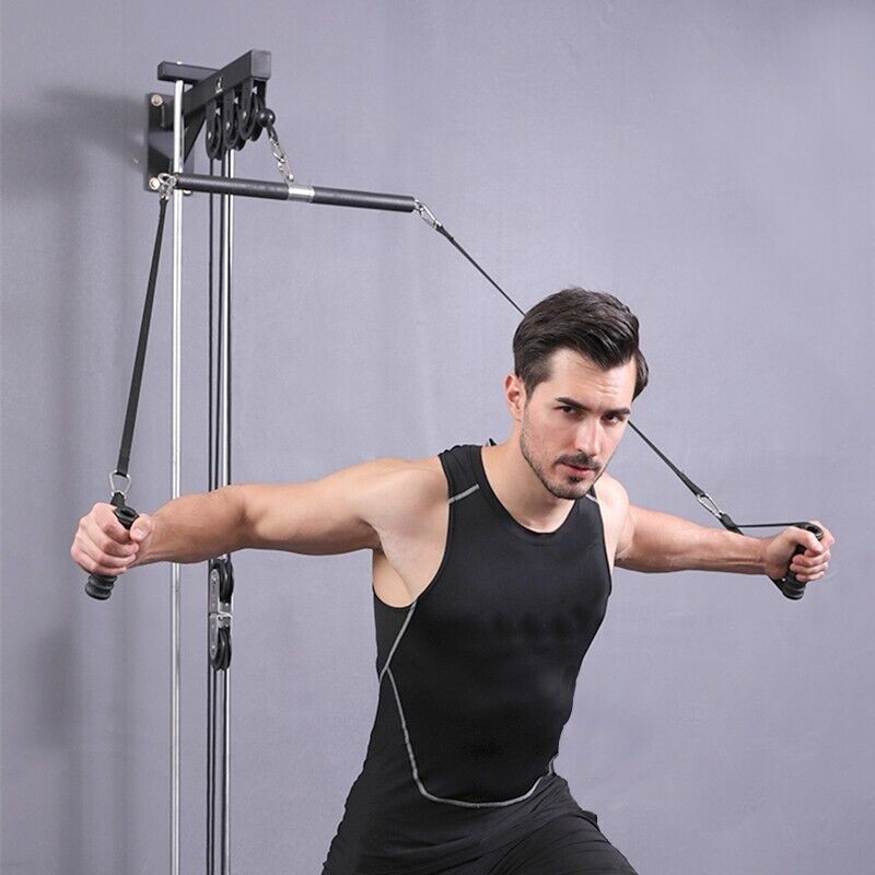 48cm LAT Pull Down Rotate Straight Bar Cable Attachments For Gym Pulley Handle