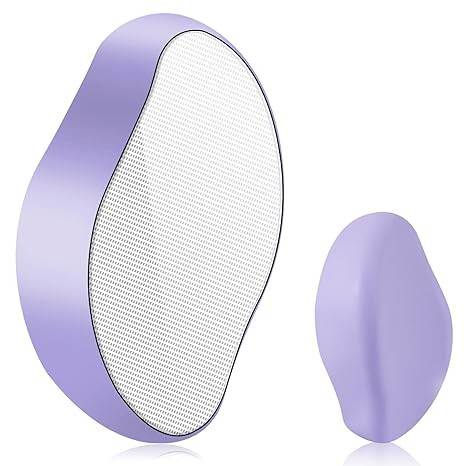 hoyesch Crystal Hair Eraser for Women and Men, Reusable Crystal Hair Remover Magic Painless Exfoliation Hair Removal Tool, Magic Hair Eraser for Back Arms Legs (Violet)