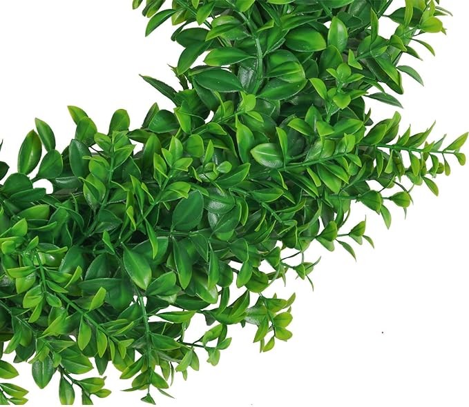 U'Artlines 17" Front Door Wreaths Artificial Spring Summer Greenery Hanging Garland for Home Wedding Wall Window Decoration (17'' Boxwood,1)