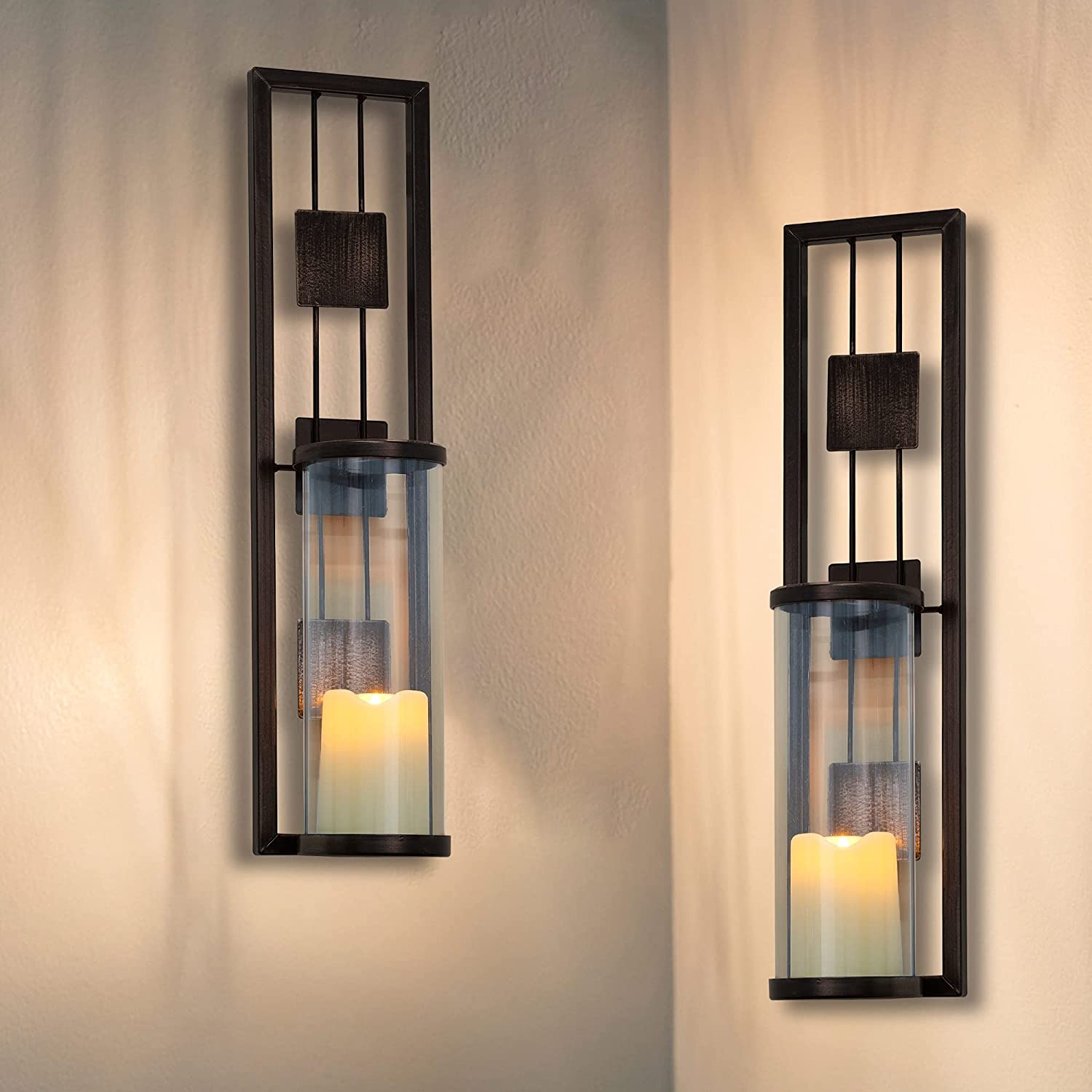 Wall Sconce Candle Holder Metal Wall Decorations for Living Room, Bathroom, Dini
